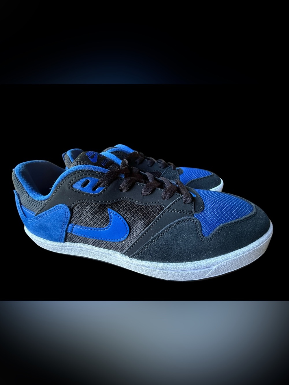 Nike Black and Royal Blue Low-Top Sneakers